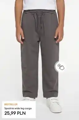 Sinsay Spodnie wide leg cargo oferta