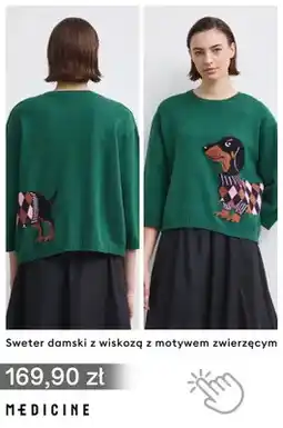 Medicine Sweter damski z wiskozą z motywem zwierzęcym Medicine oferta
