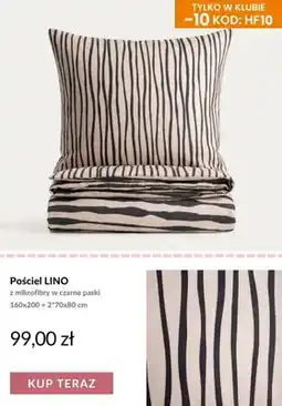 Homla Pościel z mikrofibry Lino w czarne paski oferta