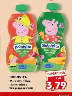 Kaufland Mus dla dzieci morele z jabłkiem i gruszką BoboVita oferta