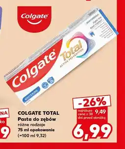 Kaufland Pasta do zębów Colgate Total Whitening oferta