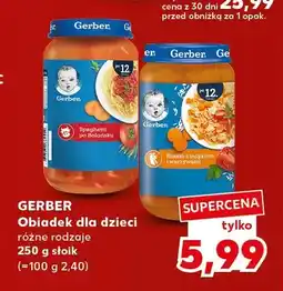 Kaufland Obiadek dla dzieci Gerber Spaghetti po Bolońsku oferta