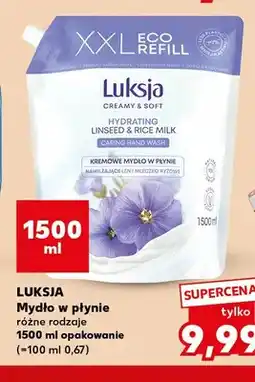 Kaufland Mydło w płynie Luksja Creamy & Soft Hydrating Linseed & Rice Milk oferta