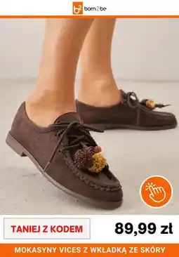 Born2be Mokasyny Vices z wkładką ze skóry oferta