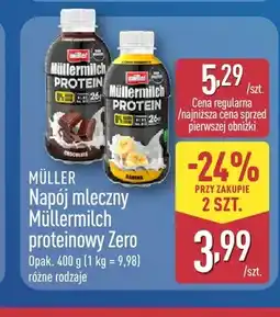 ALDI Napój mleczny Müllermilch proteinowy Zero bananowy oferta