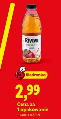 Lidl Sok Jabłko z witaminą C Riviva 100% oferta