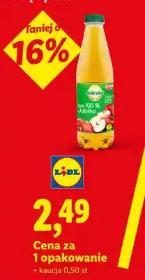 Lidl Sok Jabłko Solevita 100% oferta