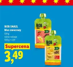 Lidl Mus owocowy Bob Snail tropic oferta