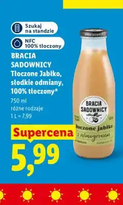 Lidl Sok jabłkowy Bracia Sadownicy Tłoczone jabłko z winogronem oferta