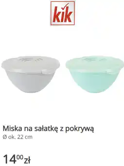 KiK Miska na sałatkę z pokrywą Ø ok. 22 cm oferta
