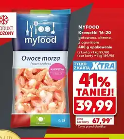Kaufland Krewetki gotowane obrane z ogonkiem Myfood oferta