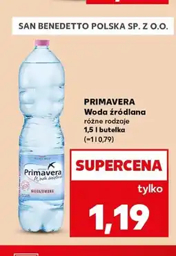 Kaufland Woda źródlana niegazowana Primavera oferta