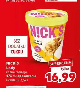 Kaufland Lody sea salt caramel Nick's oferta