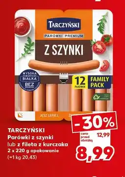Kaufland Parówki z szynki Tarczyński 2-pak oferta