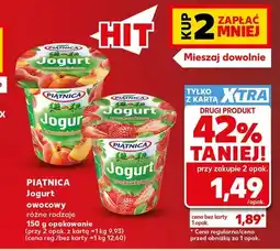 Kaufland Jogurt owocowy Piątnica brzoskwiniowy oferta