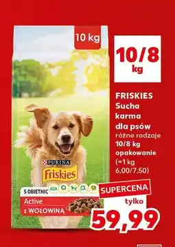 Kaufland Sucha karma dla psów Purina Friskies Active z wołowiną oferta