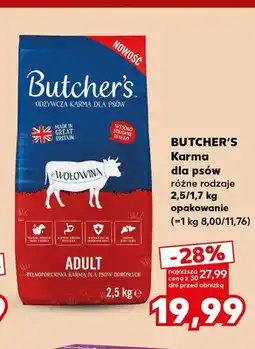 Kaufland Karma dla psów Butcher's Adult z wołowiną oferta