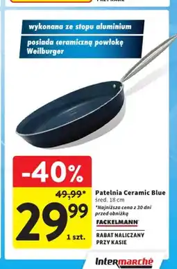 Intermarche Patelnia Ceramic Blue Fackelmann śr. 18 cm oferta