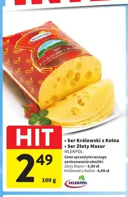 Intermarche Ser żółty Złoty Mazur Mlekpol oferta