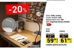 Merkury Market Lampa Serta na klips biała oferta