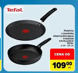 Carrefour Patelnia z powłoką nieprzywierającą Tefal Titanium Excellence ø 24-28 cm oferta