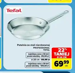 Carrefour Patelnia ze stali nierdzewnej Tefal Professional ø 24 cm oferta
