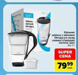Carrefour Dzbanek szklany z wkładem filtrującym wodę Dafi Unimax Standard Crystal oferta