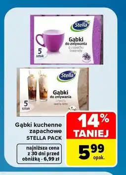 Carrefour Gąbki kuchenne zapachowe Stella Pack 5-pak o zapachu lawendy oferta