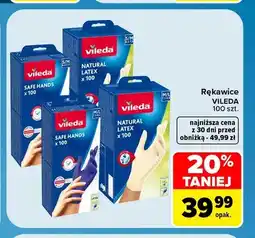 Carrefour Rękawice lateksowe Vileda Safe Hands 100-pak oferta