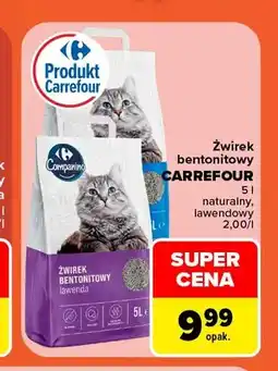 Carrefour Żwirek bentonitowy Carrefour oferta