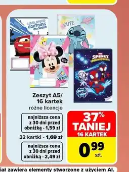 Carrefour Zeszyt A5 32 kartki oferta