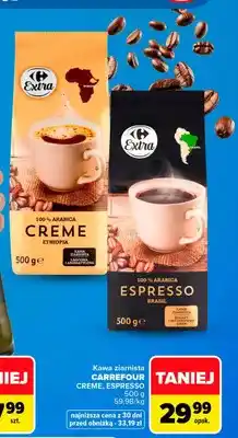 Carrefour Kawa ziarnista Carrefour Extra Creme oferta