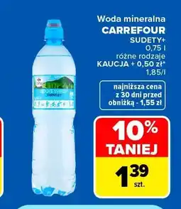 Carrefour Woda mineralna niegazowana Carrefour Sudety+ oferta