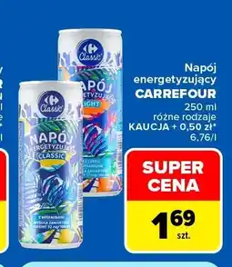 Carrefour Napój energetyzujący Carrefour Classic oferta
