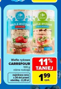Carrefour Wafle ryżowe Carrefour Classic klasyczne oferta
