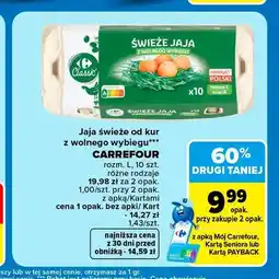 Carrefour Jajka kurze świeże od kur z wolnego wybiegu Carrefour Classic oferta