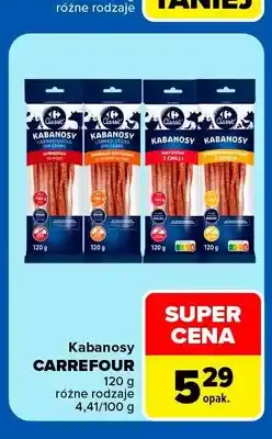 Carrefour Kabanosy wieprzowe Carrefour Classic oferta