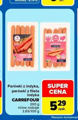 Carrefour Parówki z indyka Carrefour Extra oferta