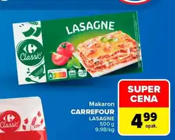 Carrefour Makaron Carrefour Classic lasagne oferta