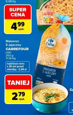 Carrefour Makaron 5-jajeczny Carrefour Extra nitki oferta