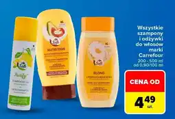 Carrefour Szampony i odżywki do włosów Carrefour Soft oferta