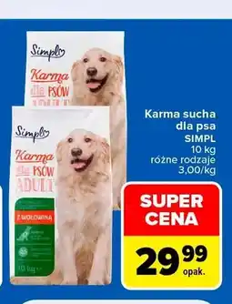 Carrefour Karma sucha dla psa SIMPL oferta