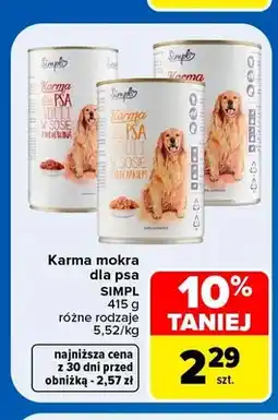 Carrefour Karma mokra dla psa SIMPL oferta