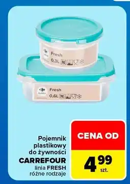 Carrefour Pojemnik plastikowy do żywności Carrefour Fresh oferta