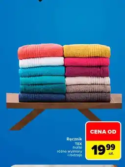 Carrefour Ręcznik frotte Tex oferta