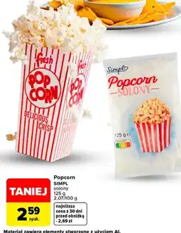 Carrefour Popcorn solony SIMPL oferta