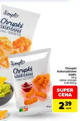 Carrefour Chrupki kukurydziane o smaku ketchupu SIMPL oferta