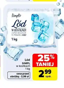 Carrefour Lód w kostkach Simply oferta