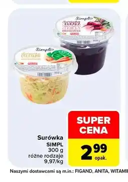 Carrefour Surówka Colesław Simply oferta