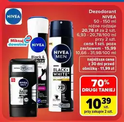 Carrefour Dezodorant damski spray Nivea Black & White Invisible Silky Smooth oferta